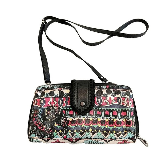 Sakroots Artist Womens Convertible Smartphone Crossbody Bag Wristlet Boho Wallet - Picture 1 of 15